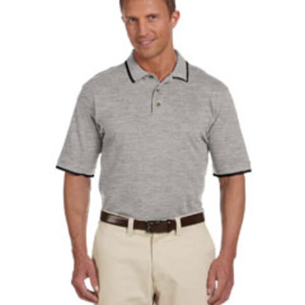 6 oz. Short-Sleeve Piqué Polo with Tipping Thumbnail